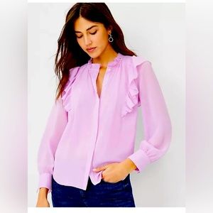 Ruffle Button Blouse